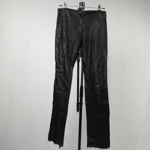 Scoop Black Leather Pants